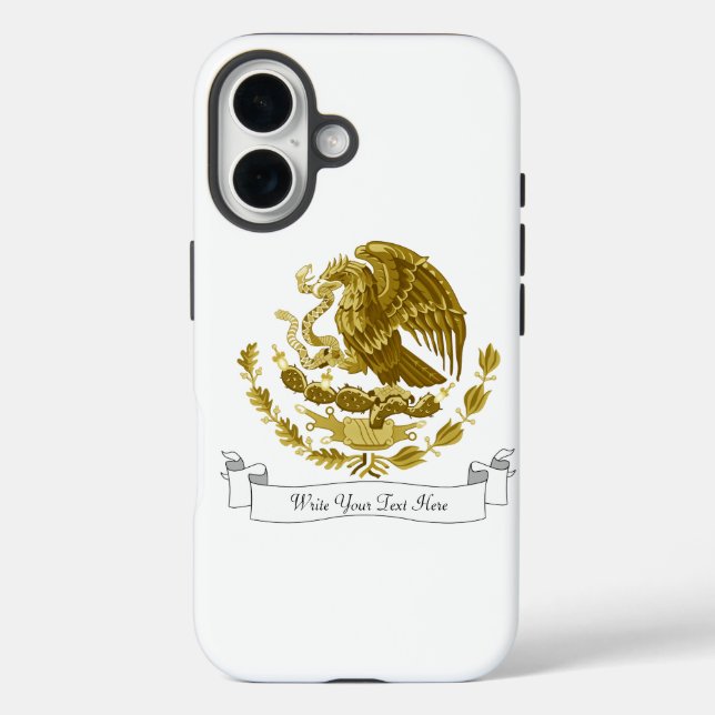 mexikanisches Wappen iPhone 16 Hülle (Rückseite)