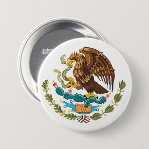 Mexikanisches Wappen Knopf Button