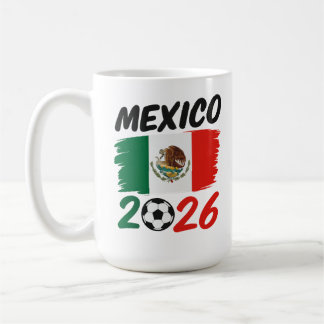 Mexiko 2026 Fußball Fan Design mit Fußball Kaffeetasse