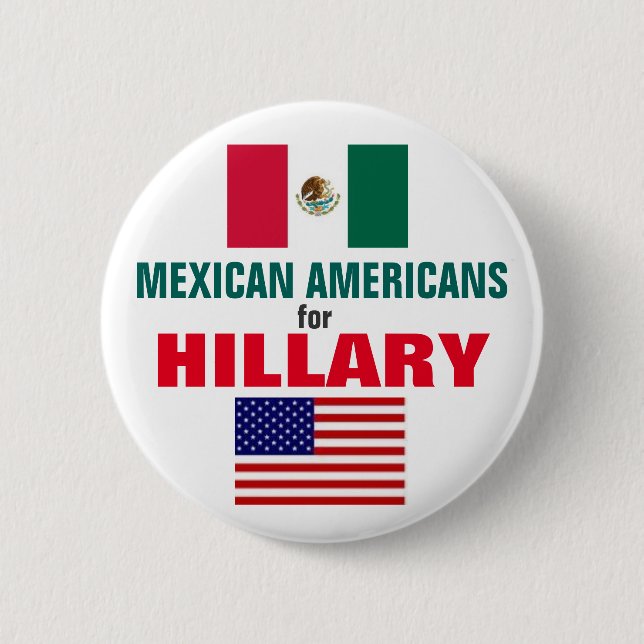 Mexiko-Amerikaner für Hillary 2016 Button (Vorderseite)