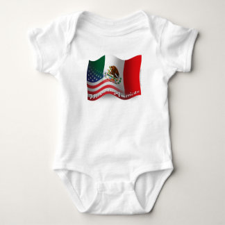 Mexiko-amerikanische wellenartig bewegende Flagge Baby Strampler