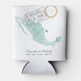 Mexiko Aquarellkarte | Cabo | HOCHZEIT IN URLAUBSO Dosenkühler