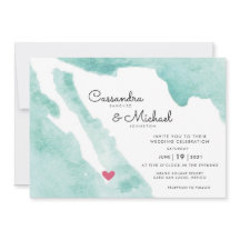 Mexiko Aquarellkarte | Cabo | HOCHZEIT IN URLAUBSO