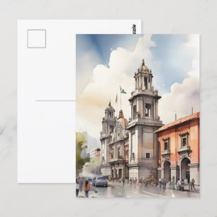 Mexiko Aquarellkunst Postkarte