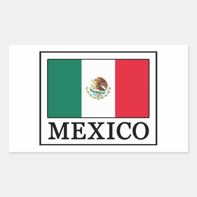 Mexiko-Aufkleber Rechteckiger Aufkleber (Vorderseite)