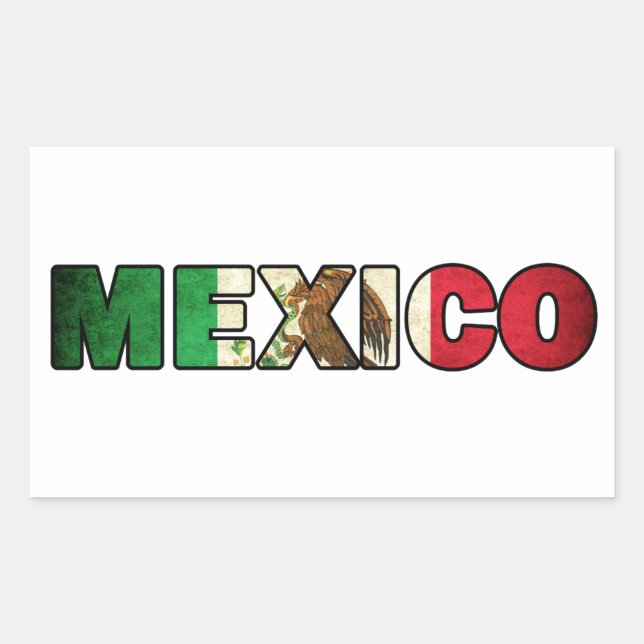 Mexiko-Aufkleber Rechteckiger Aufkleber (Vorderseite)