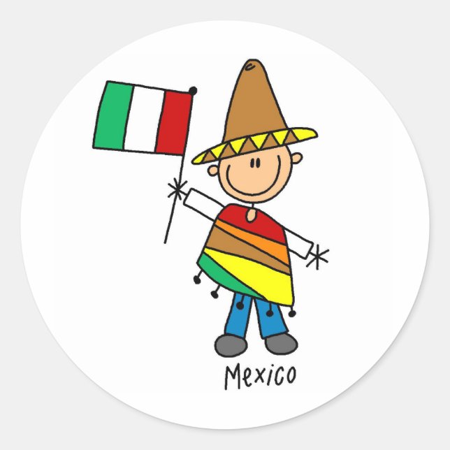 Mexiko-Aufkleber Runder Aufkleber (Vorderseite)