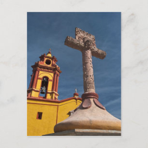 Mexiko, Bernal. Aussicht auf Iglesia de San Sebast Postkarte