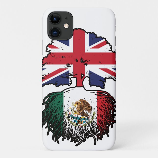 Mexiko - Britisch-britisches Tree Roots-Flag Case-Mate iPhone Hülle (Rückseite)