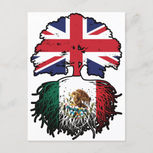 Mexiko - Britisch-britisches Tree Roots-Flag Postkarte