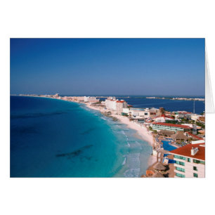 Mexiko, Cancun, Luftaufnahme der Hotels