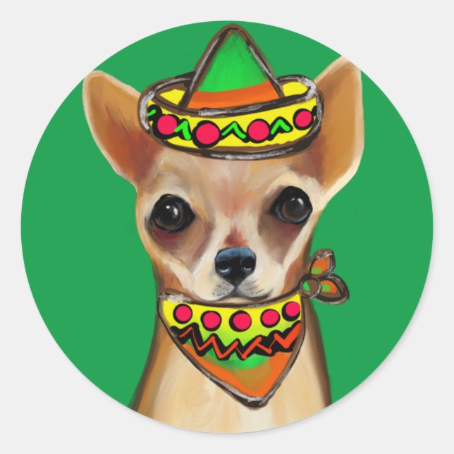 Mexiko Chihuahua Runder Aufkleber (Vorderseite)