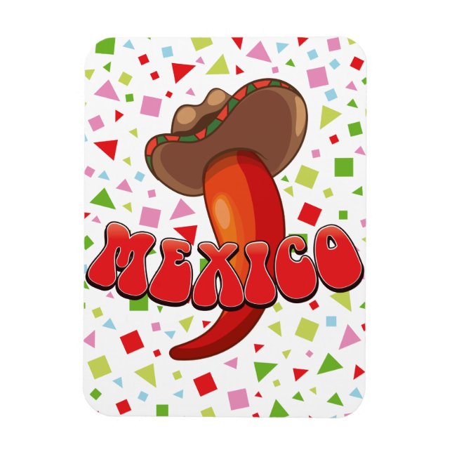 Mexiko Chili Pepper niedliches Party Magnet (Vertikal)