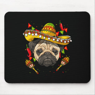 Mexiko Cinco De Mayo Mops Hund Liebhaber Haustier Mousepad