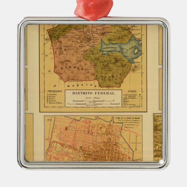 Mexiko City 2 Ornament Aus Metall (Vorne)