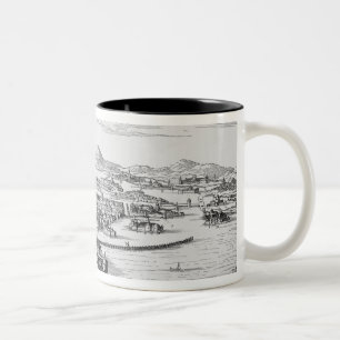 Mexiko City unter dem Eroberer Zweifarbige Tasse