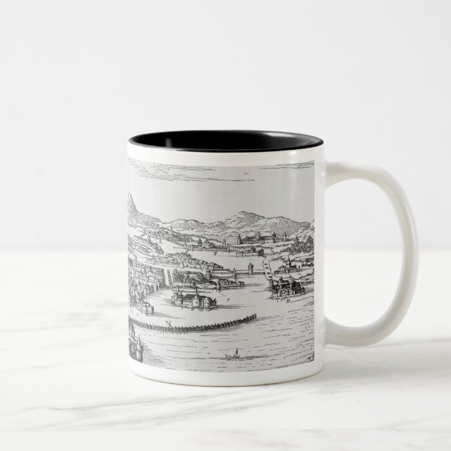 Mexiko City unter dem Eroberer Zweifarbige Tasse (Rechts)