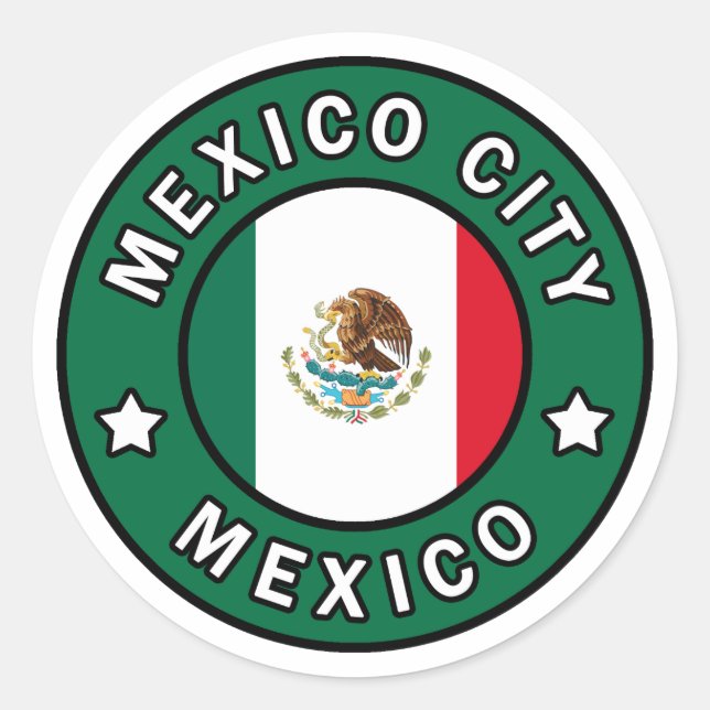 Mexiko- Cityaufkleber Runder Aufkleber (Vorderseite)