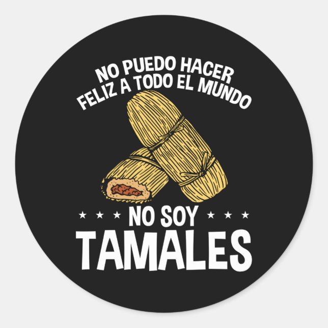 Mexiko Dosen Tamale Husks Mexican Tamalea Hühnchen Runder Aufkleber (Vorderseite)