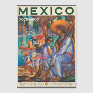 Mexiko, ein altes Reiseplakat, Magnetkarte