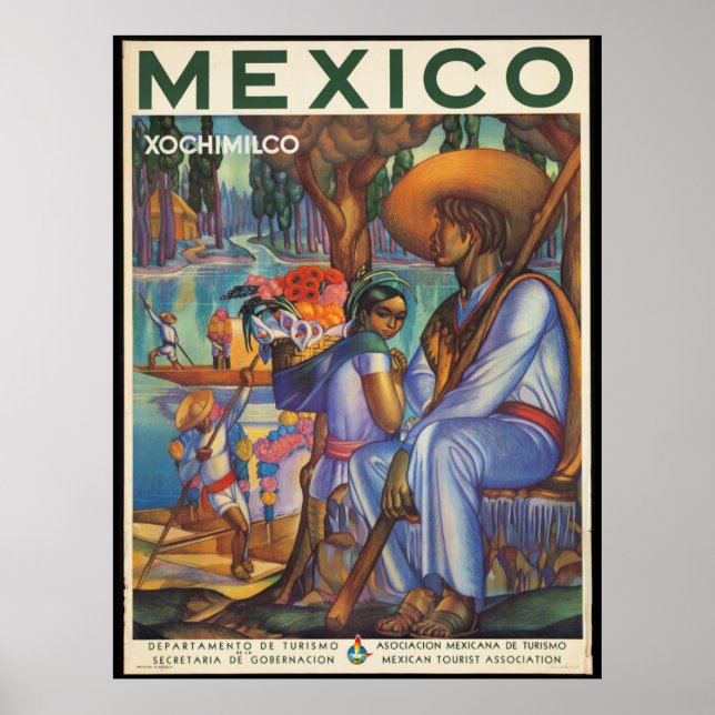 Mexiko, ein altes Reiseplakat, Poster (Vorne)