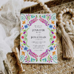 Mexiko Einladung zur Hochzeit<br><div class="desc">Ein farbenfroher Wasserfarben florale mexikanische Thema Hochzeit Einladung. Entsprechende Artikel in unserem Shop Cava Party Design</div>