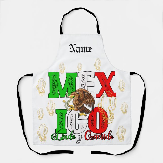 Mexiko Emblem Nachname Brauch Schürze (Vorderseite)
