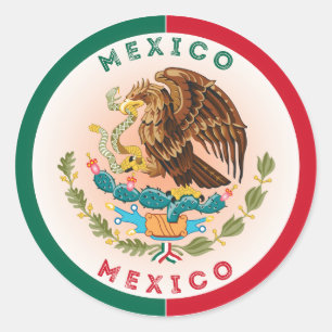 Mexiko-Erbe-Emblem Runder Aufkleber
