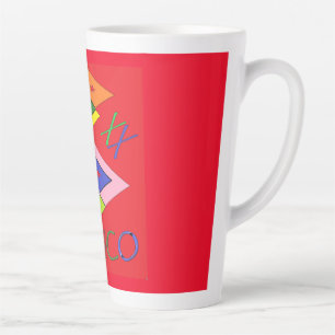 MEXIKO Ethno Muster und Farbe rot Milchtasse