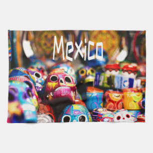 Mexiko Farbenfrohe Lichtsäulen Geschirrtuch