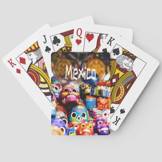 Mexiko Farbenfrohe Lichtsäulen Spielkarten (Rückseite)