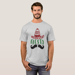Mexiko-Fest-Schnurrbart-Sombrero-Design T-Shirt