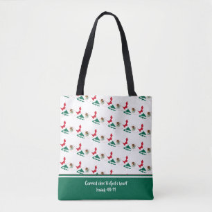 MEXIKO-Flag Christliche Schrift GRÜNE Tasche