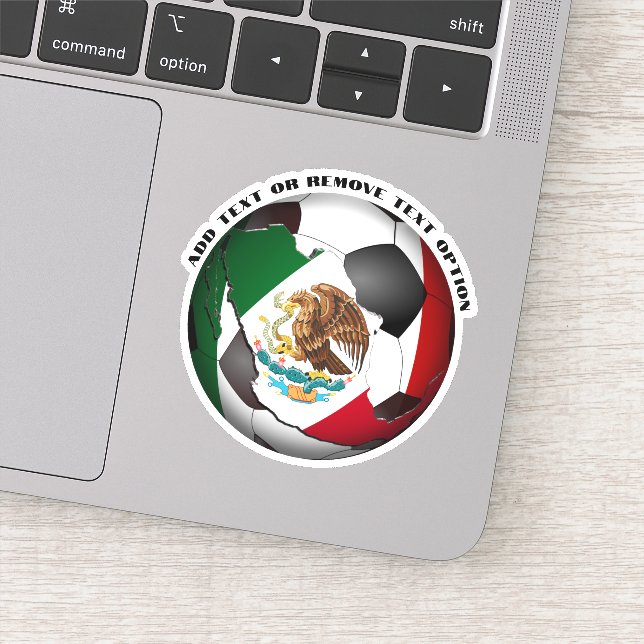 Mexiko Flag-Fußball Aufkleber (Detail)