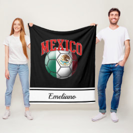 Mexiko Flag-Fußball | Name Fleecedecke