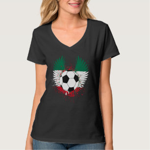Mexiko Flag Fußball-Wings mexikanischer Fußball T-Shirt