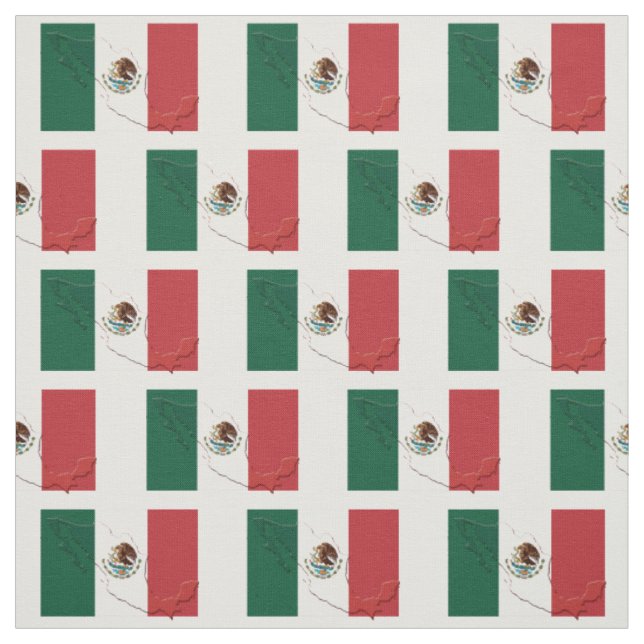 MEXIKO-Flag-Karte Kontur Stoff (Muster)