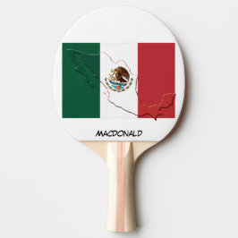 MEXIKO FLAG & MAP Personalisiert Tischtennis Schläger