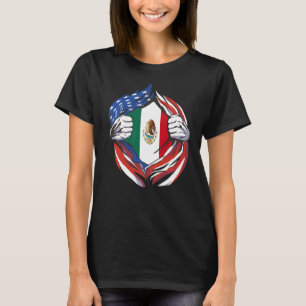 Mexiko Flagge amerikanischer Stolz auf mein mexika T-Shirt