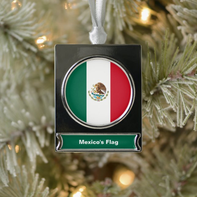 Mexiko-Flagge, Bandera de Mexikos Banner-Ornament Silber (Baum)