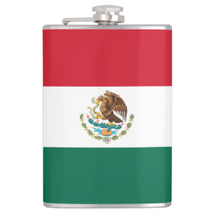 Mexiko-Flagge, Bandera de Mexikos Flachmann