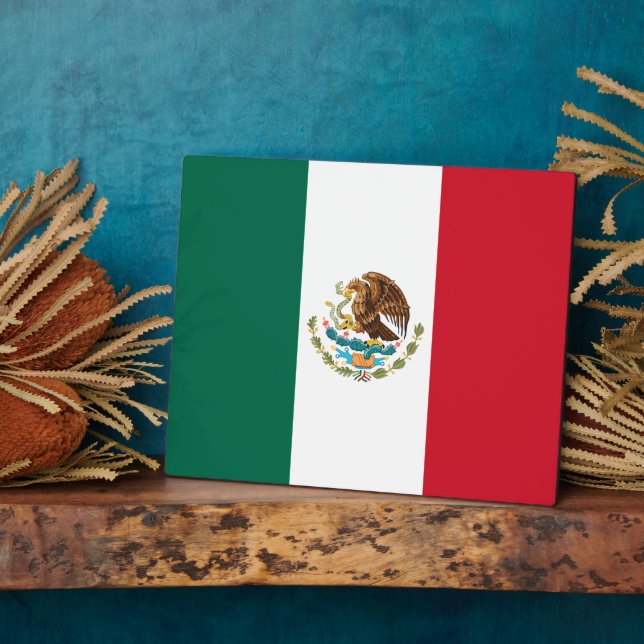 Mexiko-Flagge, Bandera de Mexikos Fotoplatte (Seite)