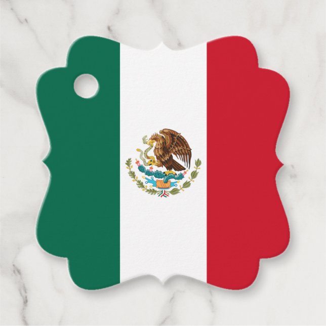 Mexiko-Flagge, Bandera de Mexikos Geschenkanhänger (Vorderseite)