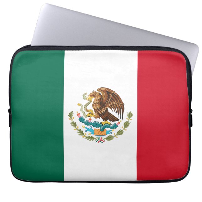 Mexiko-Flagge, Bandera de Mexikos Laptopschutzhülle (Vorderseite)
