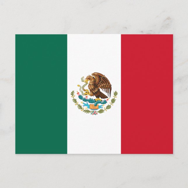 Mexiko-Flagge, Bandera de Mexikos Postkarte (Vorderseite)