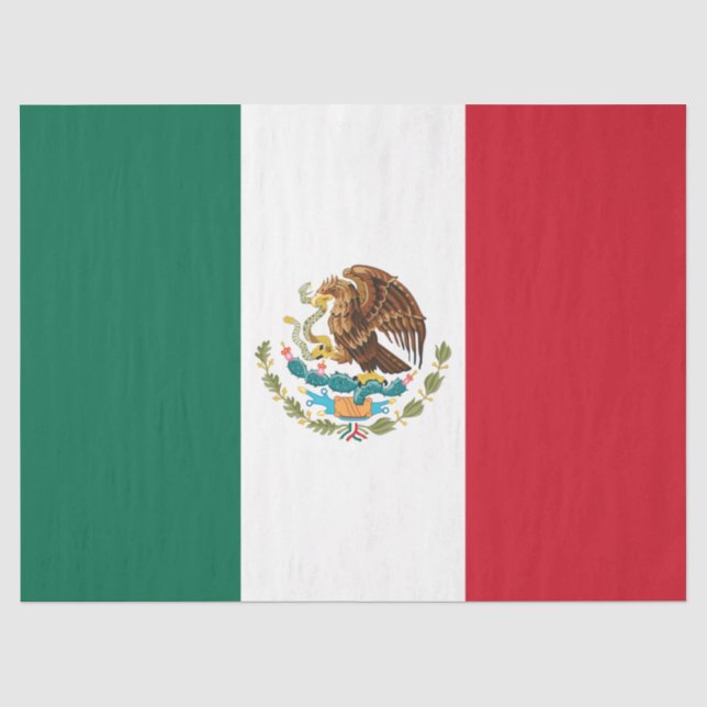 Mexiko-Flagge, Bandera de Mexikos Seidenpapier (Vorderseite)