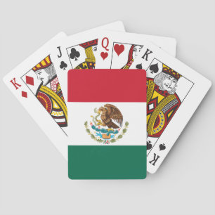 Mexiko-Flagge, Bandera de Mexikos Spielkarten