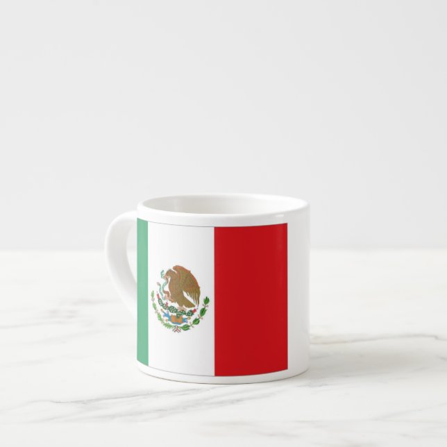 Mexiko-Flagge Espressotasse (Vorderseite Links)