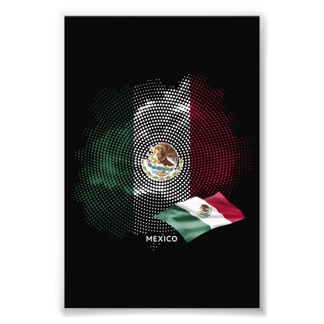 Mexiko-Flagge Fotodruck (Vorne)