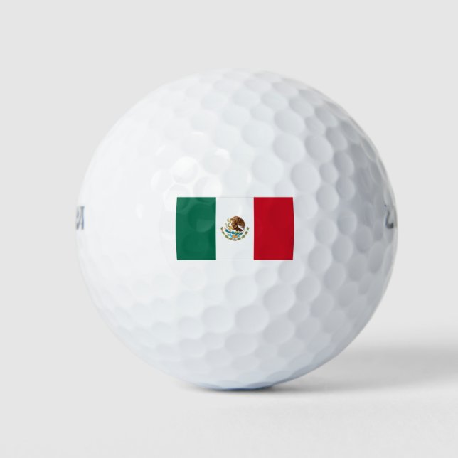 Mexiko-Flagge Golfball (Vorderseite)
